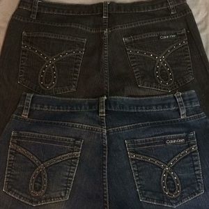 Calvin Klein Jeans 2 Pairs Black/Blue size 12
